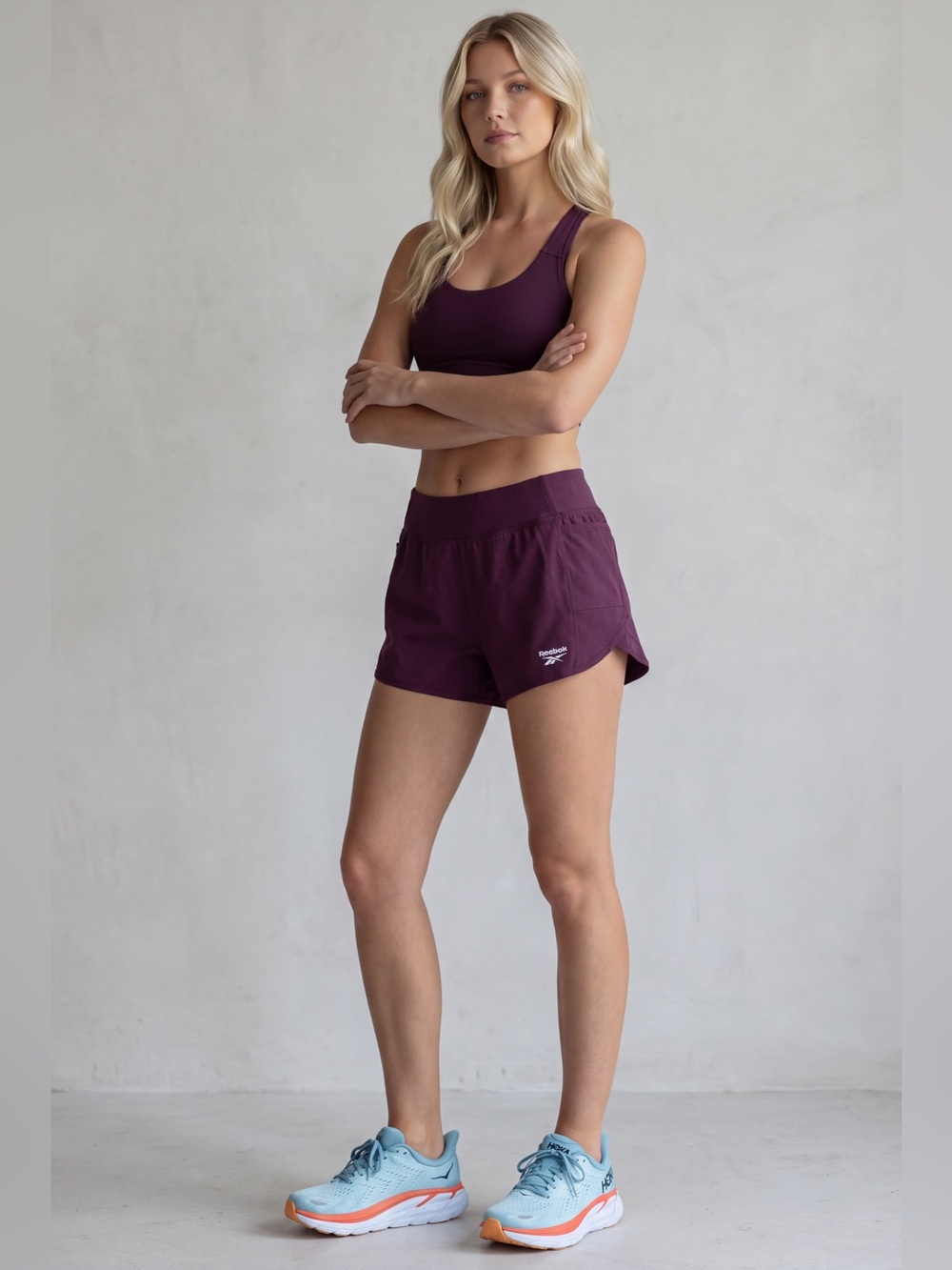 Reebok Women's Maroon Performance Athletic Shorts